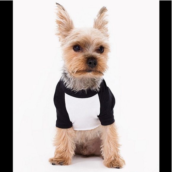 American Apparel Doggy Baseball Tee Black Sleeves - Picture 2 of 7